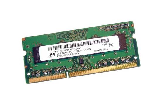 Pamięć RAM MICRON 2GB DDR3 1600MHz PC3-12800s SODIMM Laptop