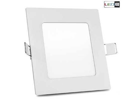 Panel LED sufitowy Led4U LD152W podtynkowy slim 6W Warm white 2800-3200K 120*120*H20mm