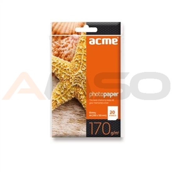 Papier fotograficzny ACME A6 170 g/m2 20 szt. błyszczący
