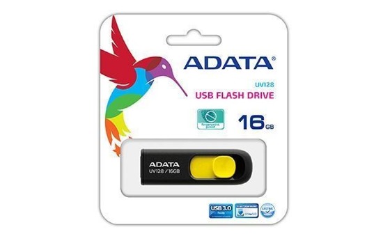 Pendrive ADATA UV128 16GB USB 3.1 black-yellow