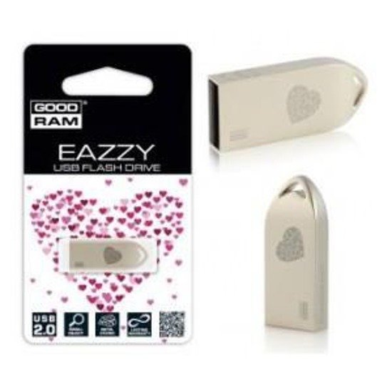 Pendrive GOODRAM EAZZY SILVER 16GB USB 2.0 Alu Valentine