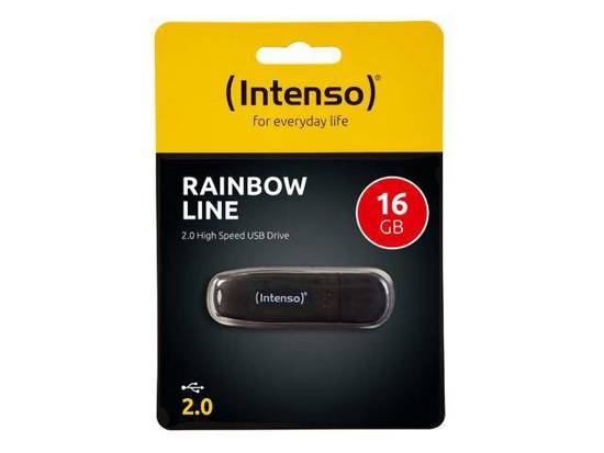 Pendrive Intenso 16GB Rainbow Line USB 2.0 Black