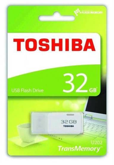 Pendrive Toshiba 32GB HAYABUSA U202 USB 2.0 White – RETAIL