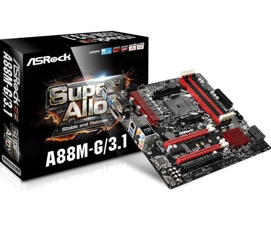 Płyta ASRock A88M-G/3.1 /A88X/DDR3/SATA3/M.2/USB3.1/PCIe3.0/FM2+/mATX