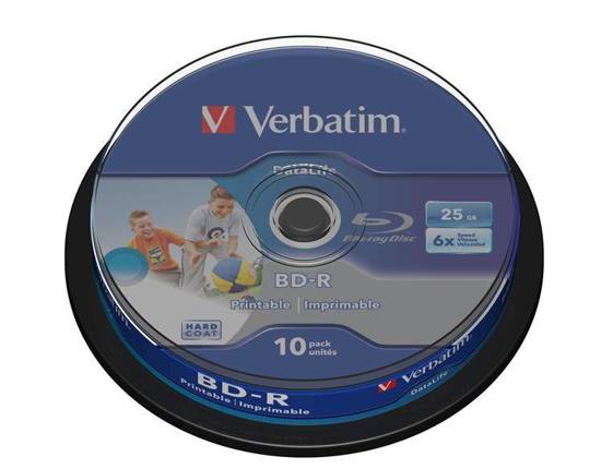 Płyta BDR Verbatim 43804 (25GB; 6x; 10szt.; Cake)