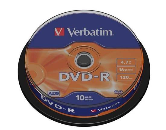 Płyta DVD Verbatim 43523 (4,7GB; 16x; 10szt.; Cake)