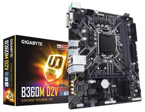 Płyta Gigabyte B360M D2V /B360/DDR4/SATA3/USB3.0/PCIe3.0/s.1151/uATX