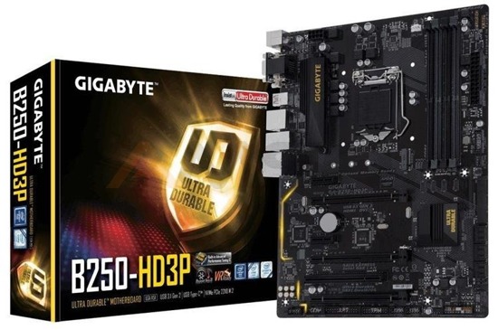 Płyta Gigabyte GA-B250-HD3P /B250/DDR4/SATA3/SE/M.2/USB3.1/PCIe3.0/s.1151/ATX