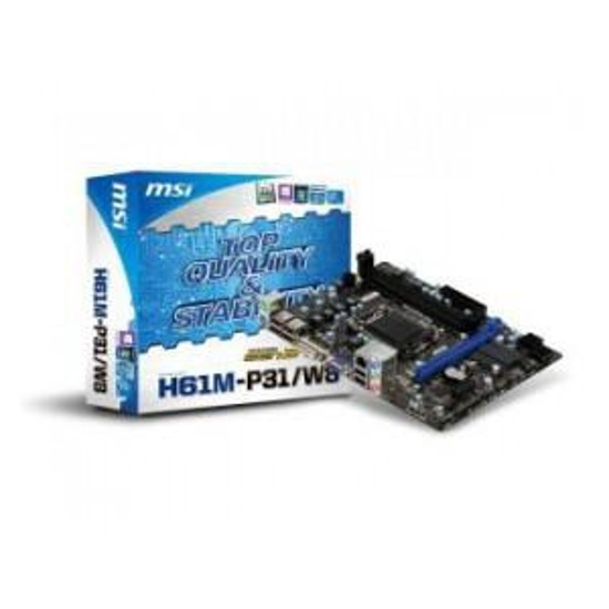 Płyta MSI H61M-P31/W8 /H61/DDR3/Gb LAN/PCIe3.0/s.1155/mATX