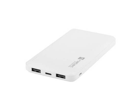 PowerBank NATEC Extreme Media Trevi Slim NPB-1539 (10000mAh; microUSB, USB typ A, USB-C; kolor biały)