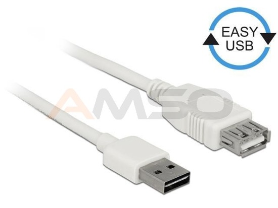 Przedłużacz USB 2.0 Delock A(M) - A(F) 1m biały Easy-USB