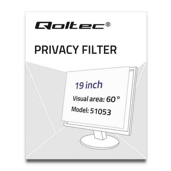 Qoltec Filtr prywatyzujący RODO 19" 51053 16