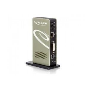 Replikator portów Delock USB 2.0-4xUSB, DVI-I, LAN+Zasilanie