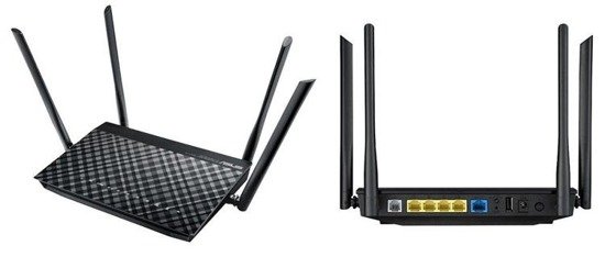Router Asus DSL-AC55U Wi-Fi AC1200 ADSL2/VDSL2 Gigabit 4xLAN 1xWAN RJ11 USB Annex A&B