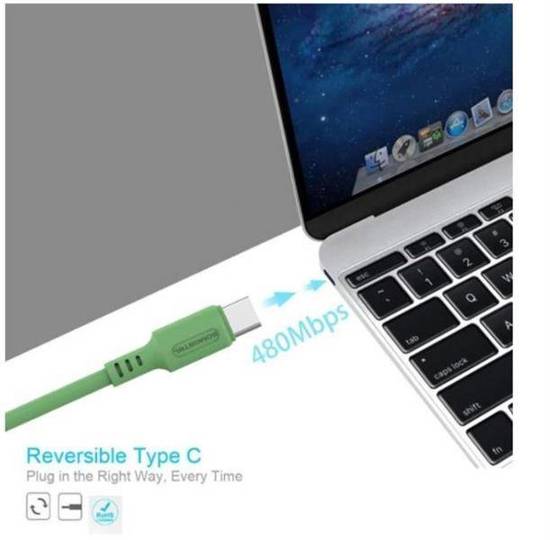 SOMOSTEL KABEL USB TYP-C 3A SOMOSTEL FIOLETOWY 3100MAH QUICK CHARGER 1.2M POWERLINE USB-C SMS-BP06 MACARON SMS-BP06 FIOLET