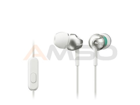 Słuchawki Sony MP3/Smartfon MDR-EX110AP mikrofon białe