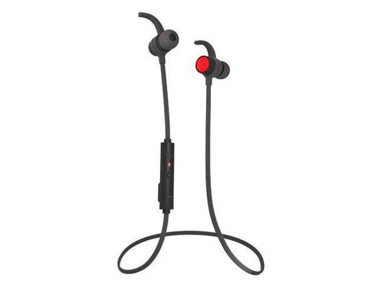 Słuchawki z mikrofonem Audictus Endorphine bezprzewodowe dokanałowe czarno-czerwone
