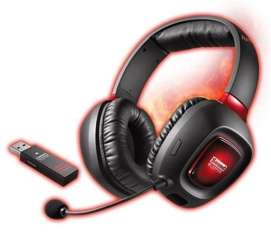 Słuchawki z mikrofonem Creative Sound Blaster Tactic3D Rage Wireless V2.0 bezprzewodowe czarne