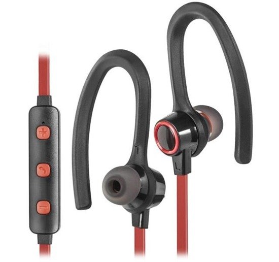 Słuchawki z mikrofonem Defender OUTFIT B720 SPORT Bluetooth douszne czarno-czerwone