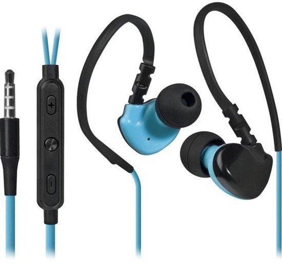 Słuchawki z mikrofonem Defender OUTFIT W770 SPORT douszne czarno-niebieskie