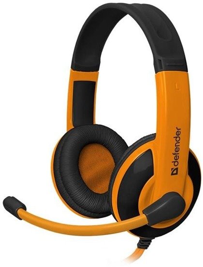 Słuchawki z mikrofonem Defender WARHEAD G-120 Gaming pomarańczowo-czarne + GRA