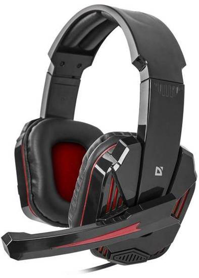 Słuchawki z mikrofonem Defender WARHEAD G-260 Gaming czerwono-czarne