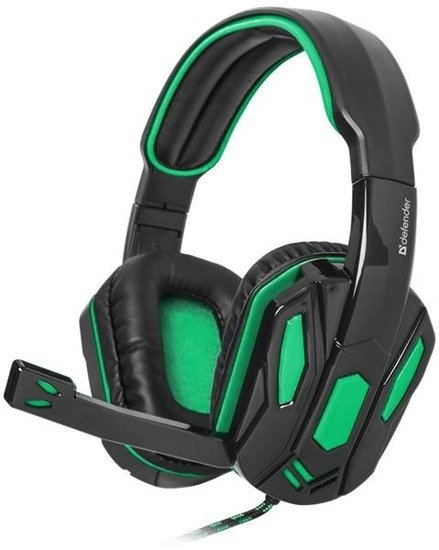 Słuchawki z mikrofonem Defender WARHEAD G-275 Gaming zielono-czarne