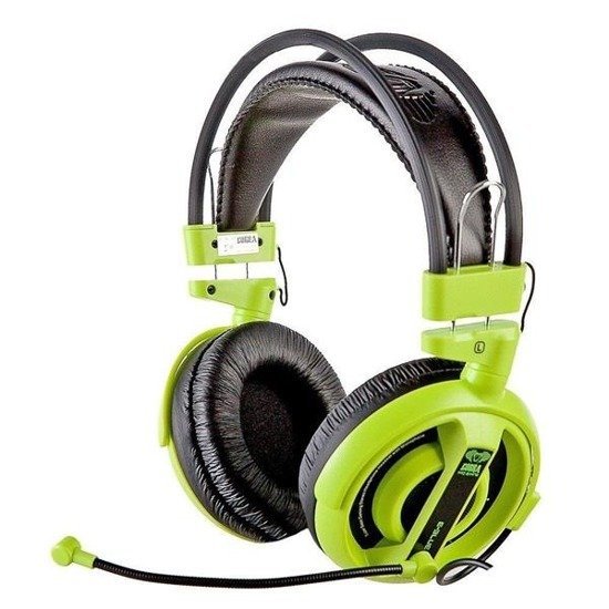 Słuchawki z mikrofonem E-Blue Cobra I Gaming czarno-zielone