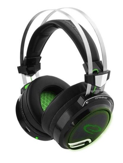 Słuchawki z mikrofonem Esperanza "Bloodhunter" Gaming czarno-zielone