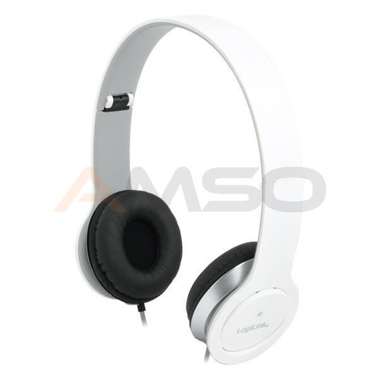 Słuchawki z mikrofonem LogiLink HS0029 stereo HQ, białe