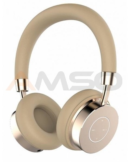 Słuchawki z mikrofonem Manta HDP9007 Bluetooth złote AMBER