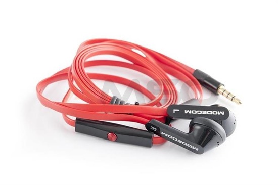 Słuchawki z mikrofonem Modecom MC-131 czarno-czerwone