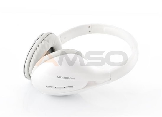 Słuchawki z mikrofonem Modecom MC-900B-PURE bezprzewodowe Bluetooth białe