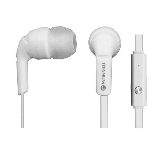 Słuchawki z mikrofonem Titanium TH109W douszne białe