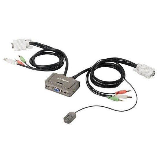 Switch KVM Edimax EK-2U2CA 2xUSB z kablami i audio