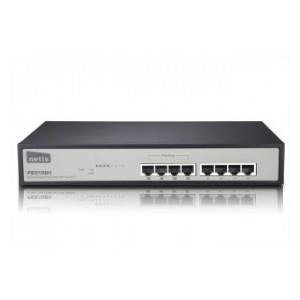 Switch niezarządzalny Netis PE6108H 19" 8-Port 100Mb 4xPoE, 15,4W/Port, MAX 62