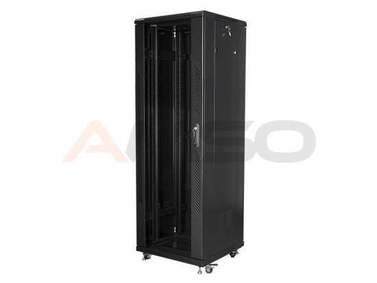 Szafa instalacyjna stojąca 19" 37U 600x600 czarna Lanberg (flat pack) – USZ OPAK