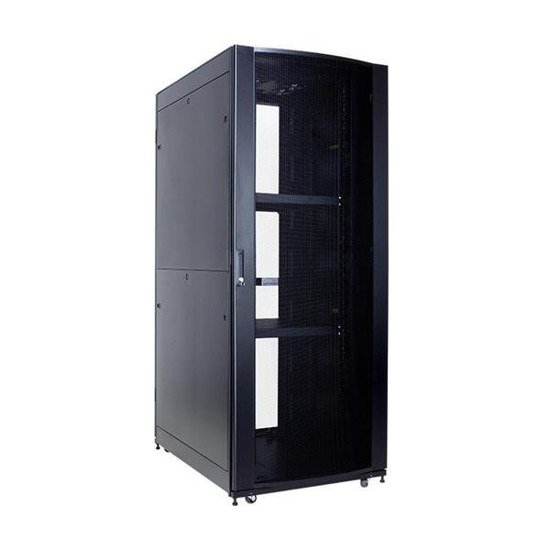 Szafa stojąca Linkbasic rack 19'' 42U 800x1000mm czarna (drzwi perforowane)
