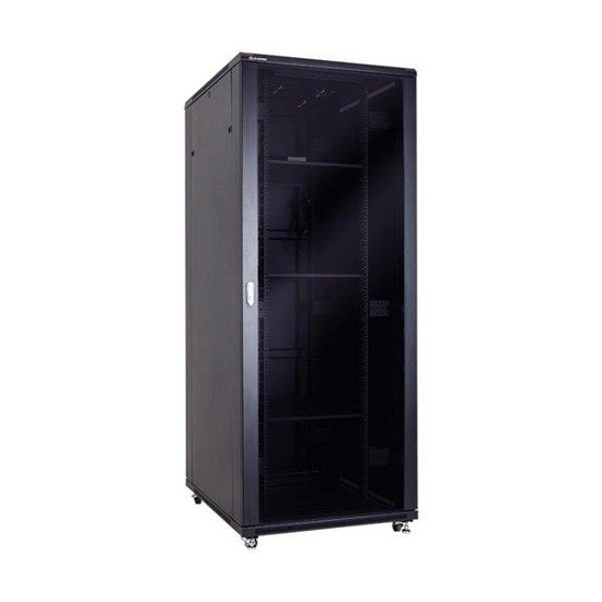 Szafa stojąca Linkbasic rack 19'' 42U 800x1000mm czarna (drzwi przednie szklane)