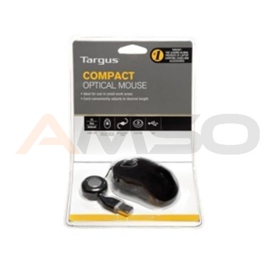 TARGUS 3 przyciskowa mini mysz optyczna USB ze zwijanym prz.
