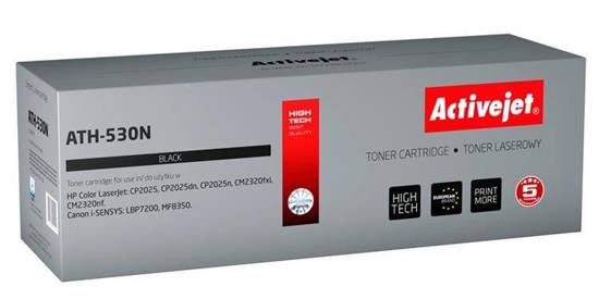 Toner Activejet ATH-530N (zamiennik HP 304A CC530A, Canon CRG-718B; Supreme; 3800 stron; czarny)