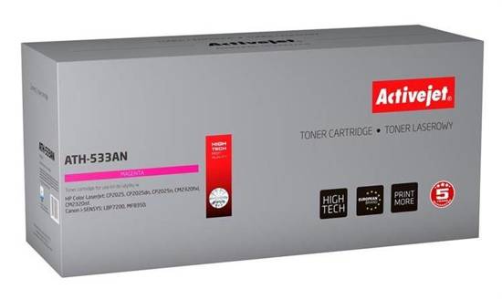 Toner Activejet ATH-533AN (zamiennik HP 304A CC533A, Canon CRG-718M; Premium; 2800 stron; czerwony)