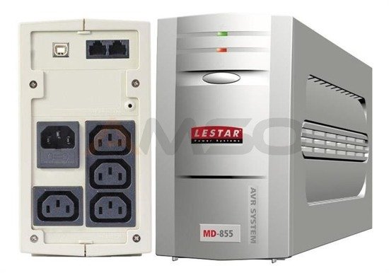 UPS Lestar MD-855 L-INT 480W AVR 3+1xIEC USB RJ LED GR