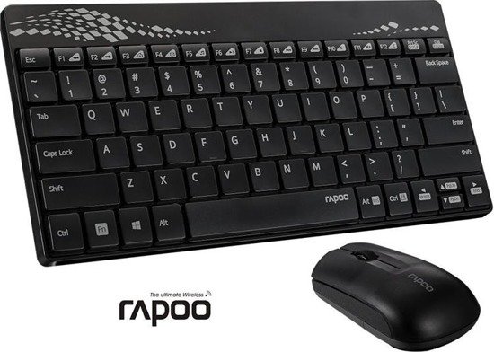 Zestaw bezprzewodowy klawiatura + mysz Rapoo 2,4G 8000 czarny