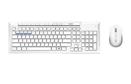 Zestaw bezprzewodowy klawiatura + mysz Rapoo Multi-Mode 8200M UI, biały