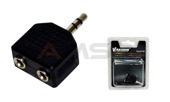 Adapter audio VAKOSS minijack 3,5mm M -> 2x minijack 3,5mm F  TC-A111K czarny