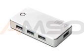 Hub USB Digitus DA-70232 4xUSB 3.0 aktywny biały