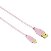Kabel USB 2.0 Hama USB-C - USB A FLEXI-SLIM 0,75 m różowy