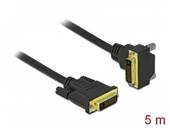 Kabel adapter Delock DVI-D(M)(24+1) - DVI-D(M)(24+1) kątowy dół czarny 5m
