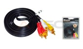 Kabel audio (CINCH) VAKOSS 3x RCA M-> 3x RCA M 2m TC-A761K czarny